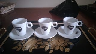 6 Tazas café Bonka + 3 Platitos