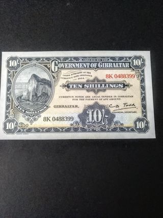  Gibraltar 10 Shillings. SC