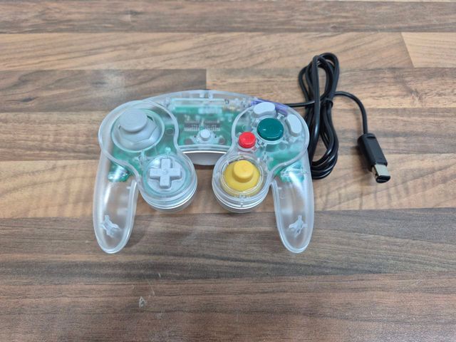 Mando GameCube compatible TRANSLUCIDO - 1.5M NUEVO