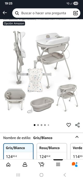 Bañera cambiador bebe