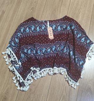 Blusón boho LUSA granate