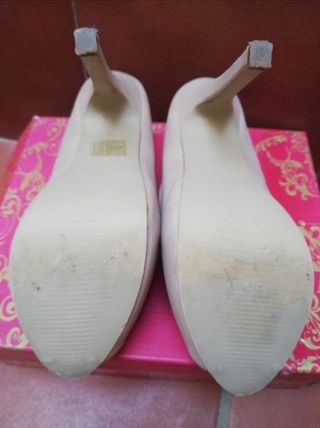 Tacones beige mujer talla 37