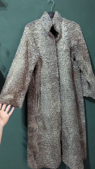 Cappotto vintage beige marrone  e bianco/grigio