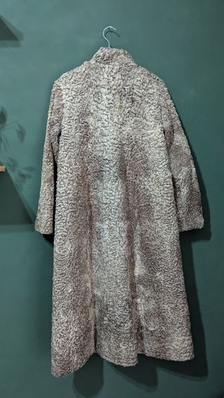 Cappotto vintage beige marrone  e bianco/grigio