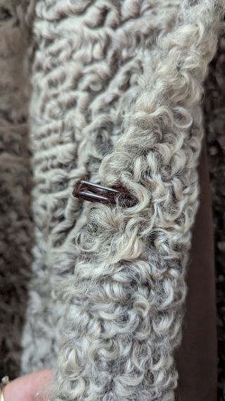 Cappotto vintage beige marrone  e bianco/grigio