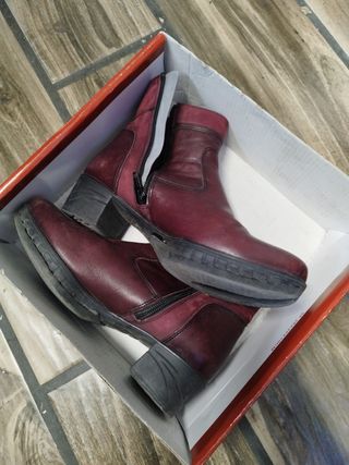 Botines Piel Marrón-Rojizo