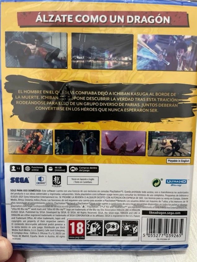 Yakuza Like a Dragon PS5 - Nuovo