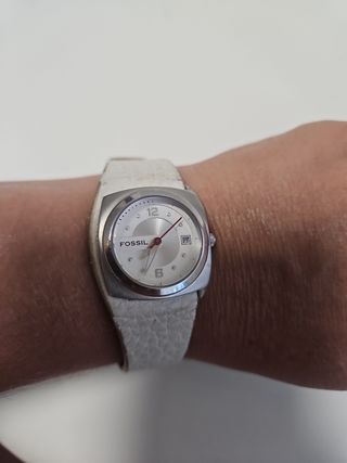 Reloj Fossil mujer blanco plata