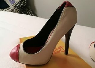 Tacones Blanco tricolor