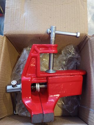 Mini torno de bancada - Vermelho