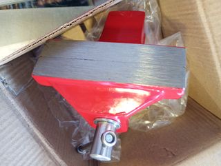 Mini torno de bancada - Vermelho