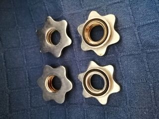 4 seguros rosca estrella cromados