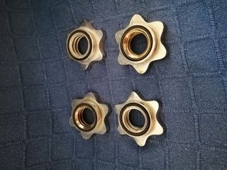 4 seguros rosca estrella cromados