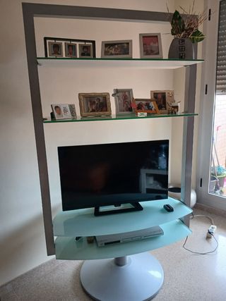 Mueble TV plateado - Moderno