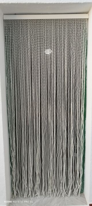 Tenda separatrice in PVC bianco trasparente