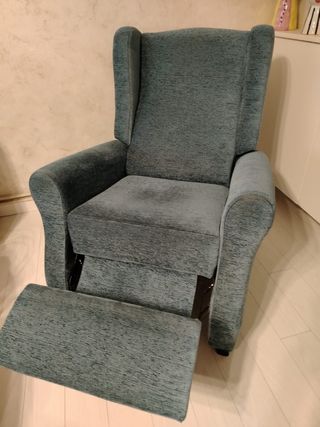 Butacón reclinable gris azulado