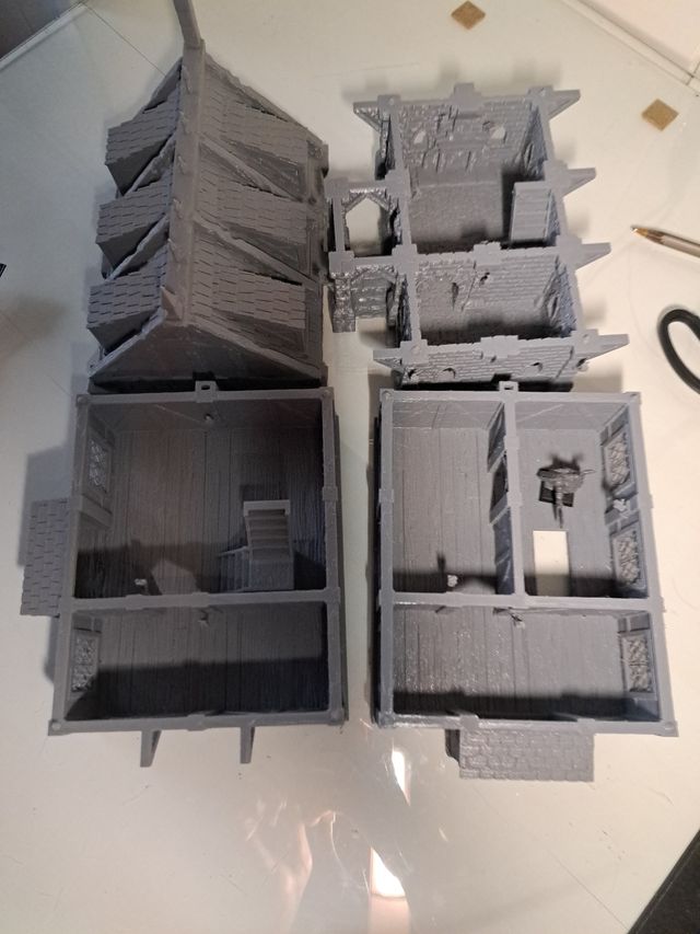 Escenografía casa3D medieval cm x 17 cm x 1