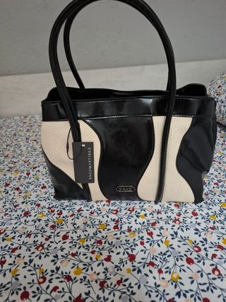Bolso GMZ negro y beige