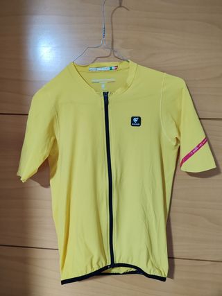 Maillot ciclismo Pissei amarillo y negro talla M