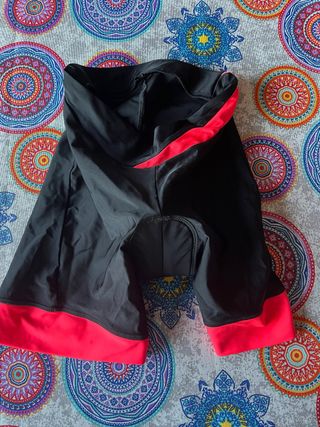 Culote ciclismo negro-rosa