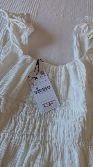 Vestido blanco Stradivarius XS
