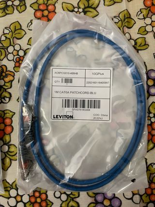 Cavo CAT6A Leviton 1m Blu