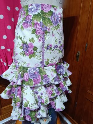 Falda Flamenca Corta - Flores
