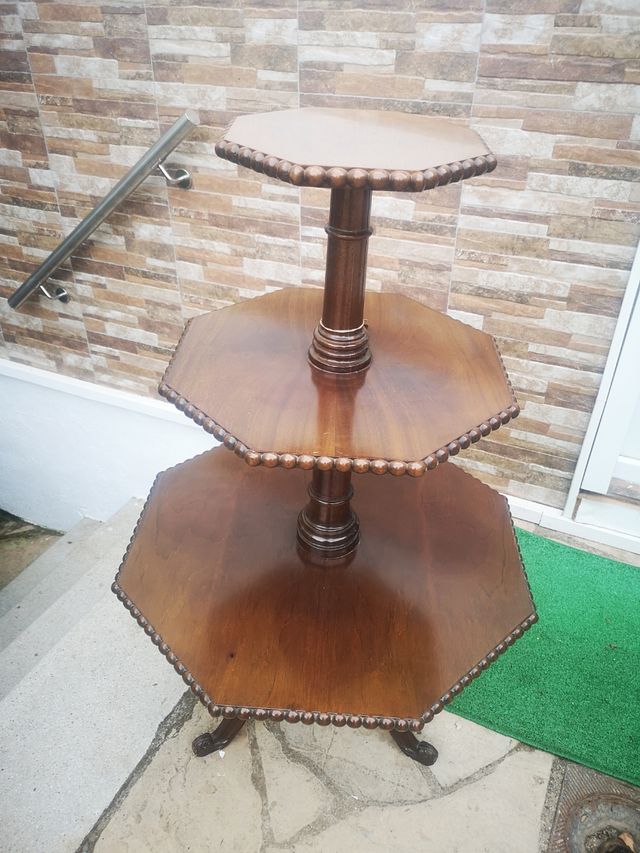 Mesa auxiliar 3 niveles madera
