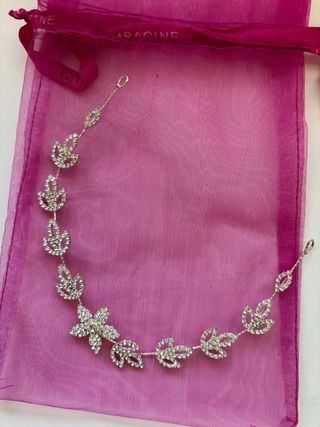 Diadema plata brillo tocado fiesta