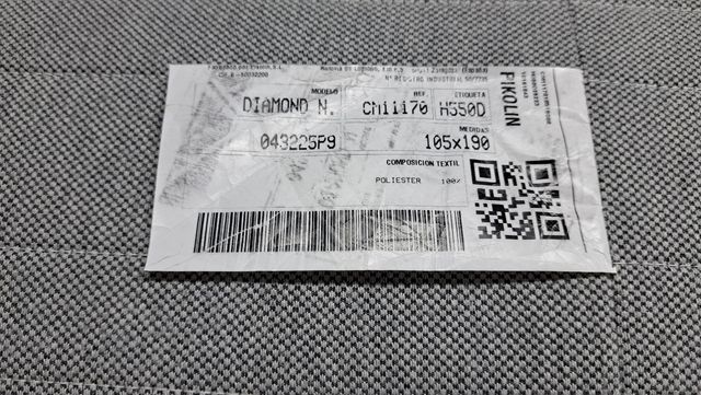 Base tapizada Pikolín 105x190,patas 25 cm +Colchón