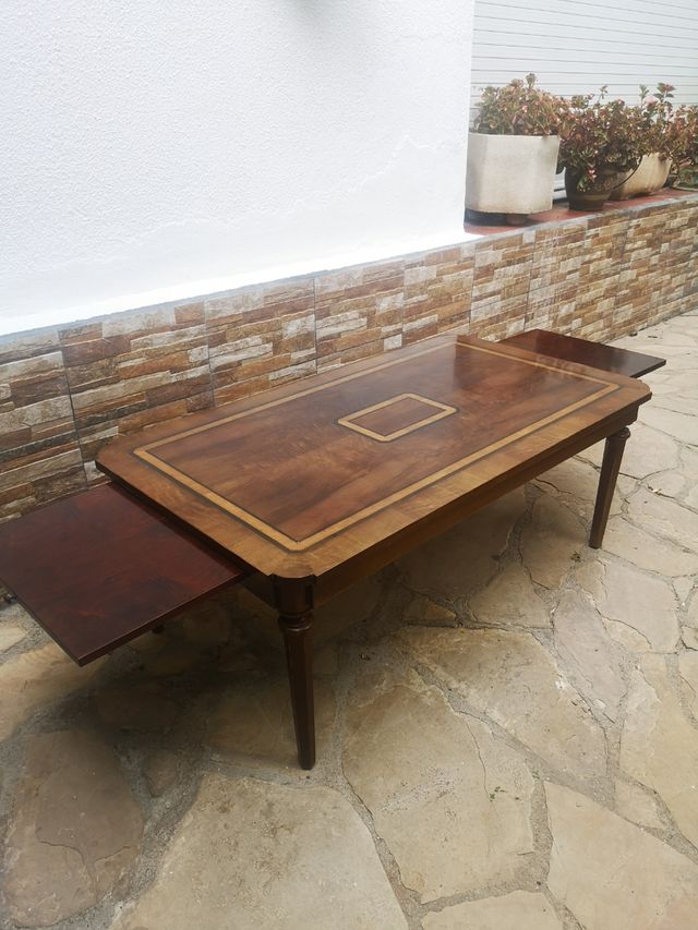 Mesa centro clásica madera - 2 extensiones