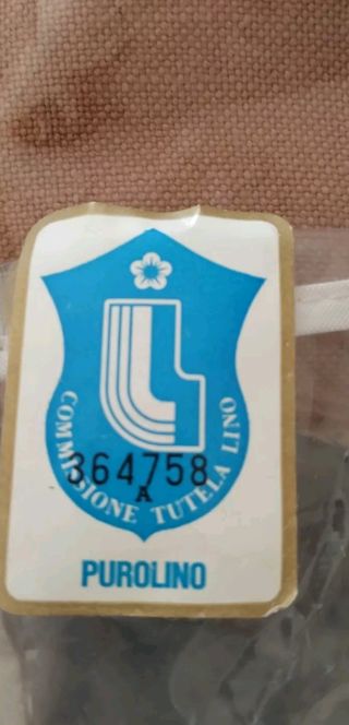 Copriletto lino ricamato - marrone