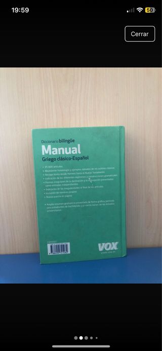 Diccionario Manual Griego. Griego clásico-Españ...