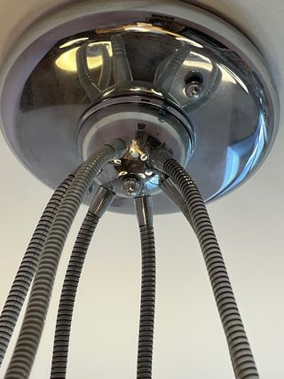 Lampadario 6 luci vetro satinato