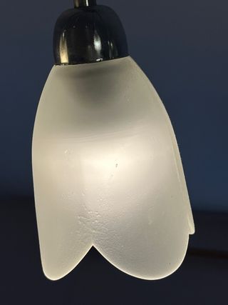 Lampadario 6 luci vetro satinato