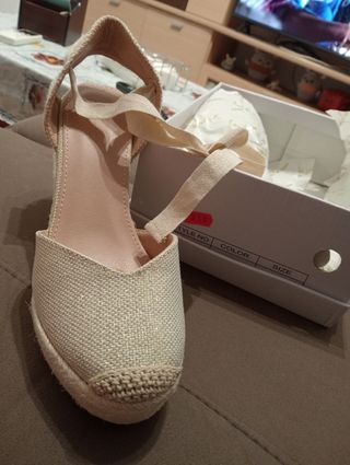 Zapatos esparto beige