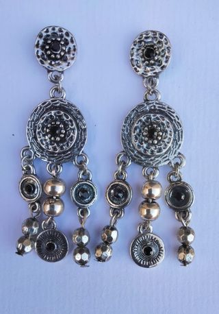 Pendientes Plata Vieja - Bisutería
