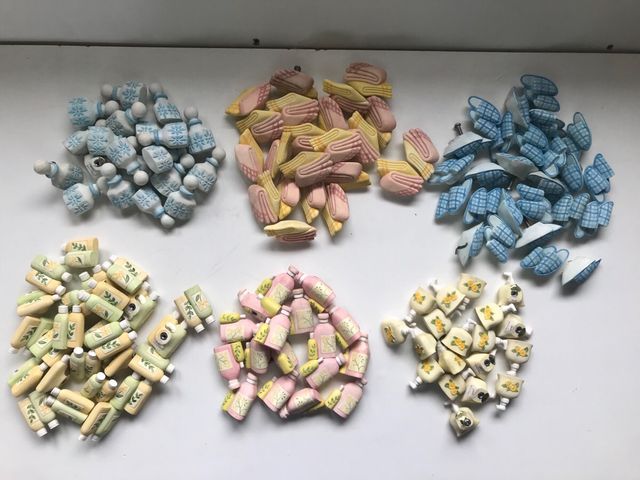 Lote de 6 Pomos de porcelana