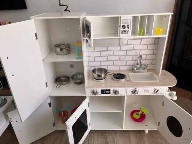 Cocinita juguete infantil blanca