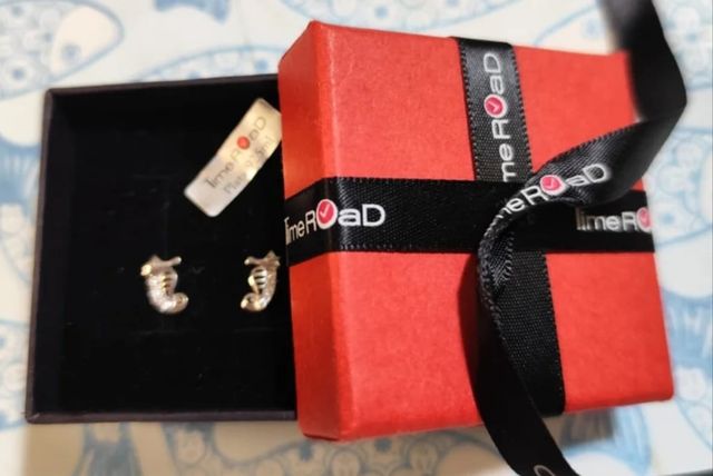 Pendientes plata caballitos de mar TimeRoad