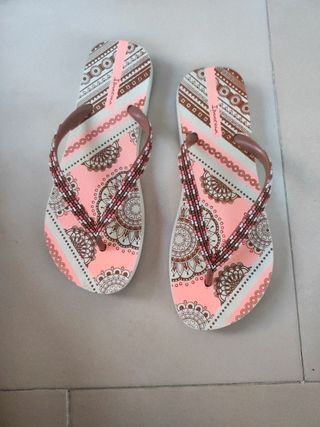 Chanclas Ipanema 39 - marrón y rosa