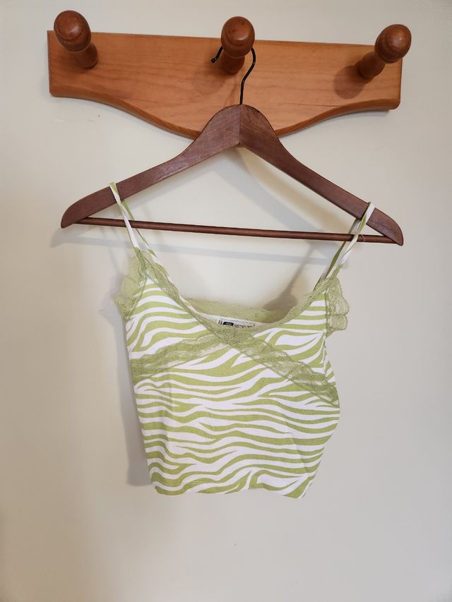 Crop top cebra verde