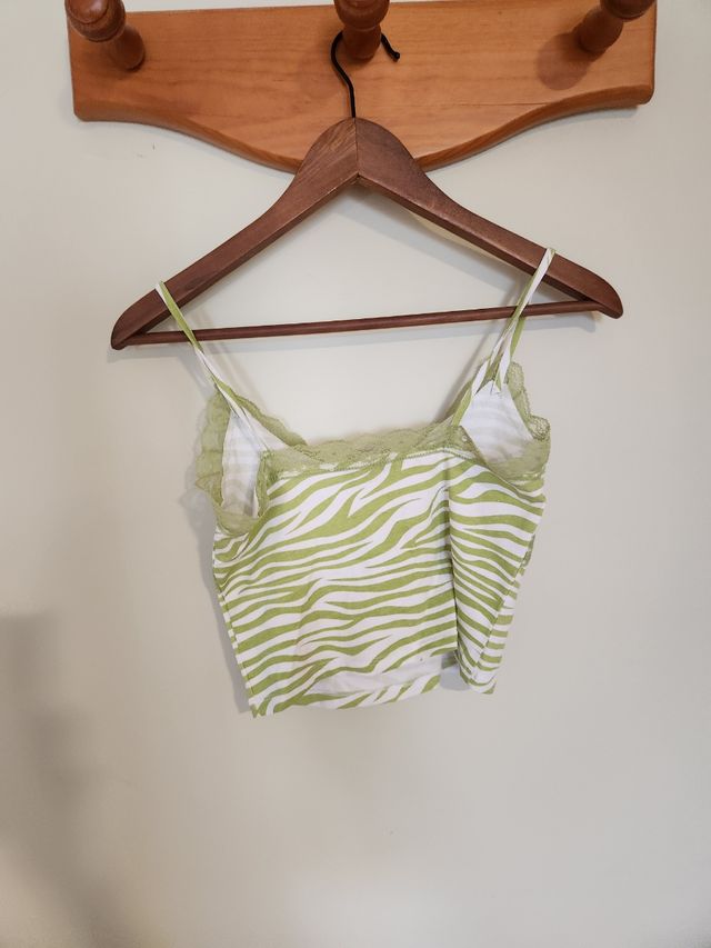 Crop top cebra verde