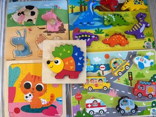 5 Puzzles de Madera para Niños