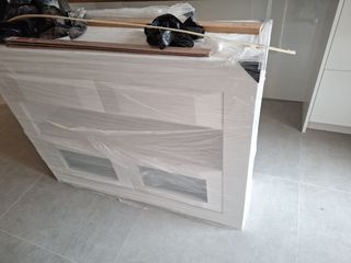 Mueble entrada blanco - madera