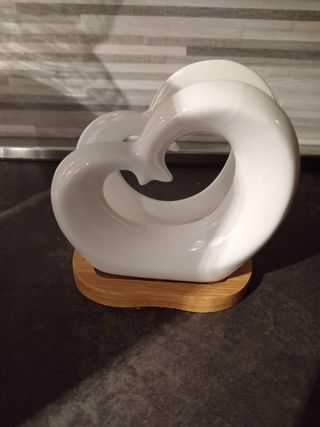 Porta tovaglioli a cuore bianco