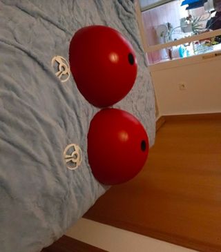 2 Lámparas Ikea rojas redondas