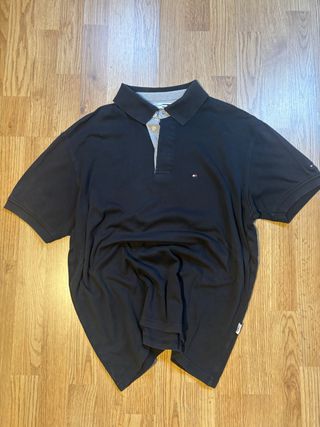 Polo Tommy Hilfiger negra vintage