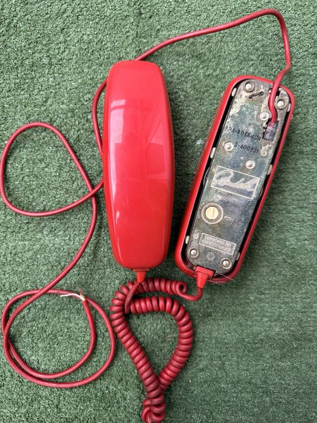 Tel. vintage rojo - 1ud