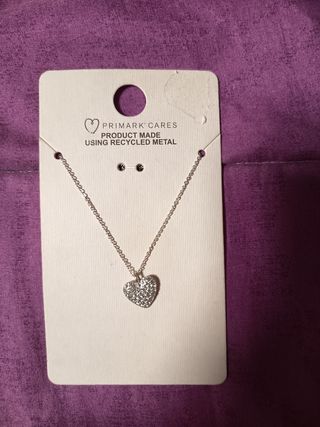 Collar corazón Primark plata